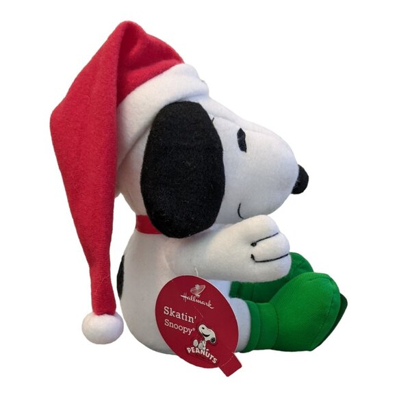 2010 Hallmark Peanuts Christmas 6" Skatin' Snoopy Stuffed Animal Plush - Picture 2 of 5